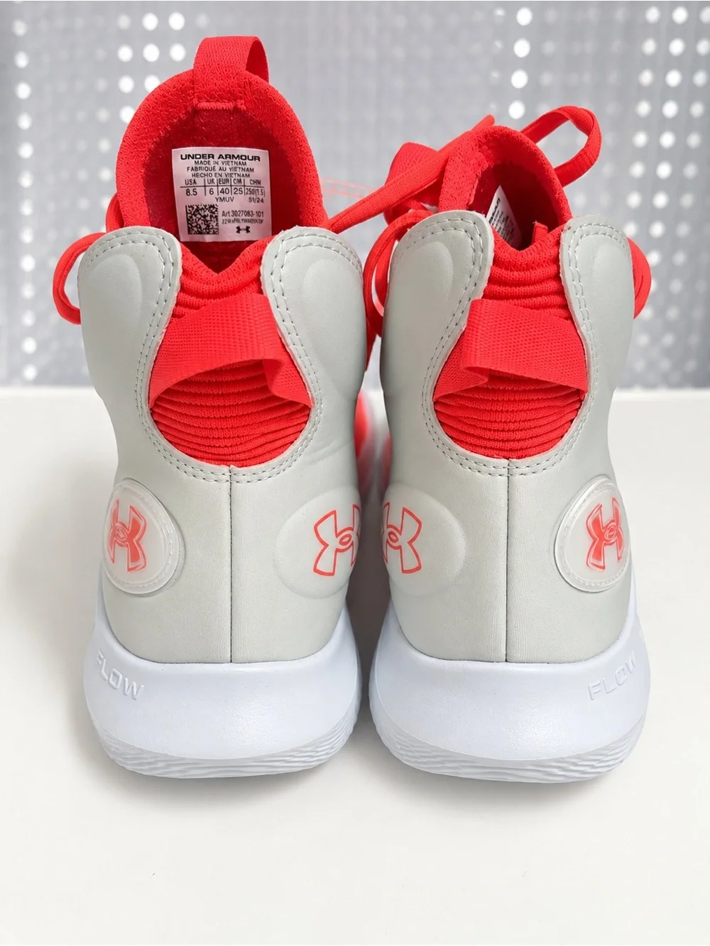 Under Armour Bright Red Kids High-Top Sneakers
